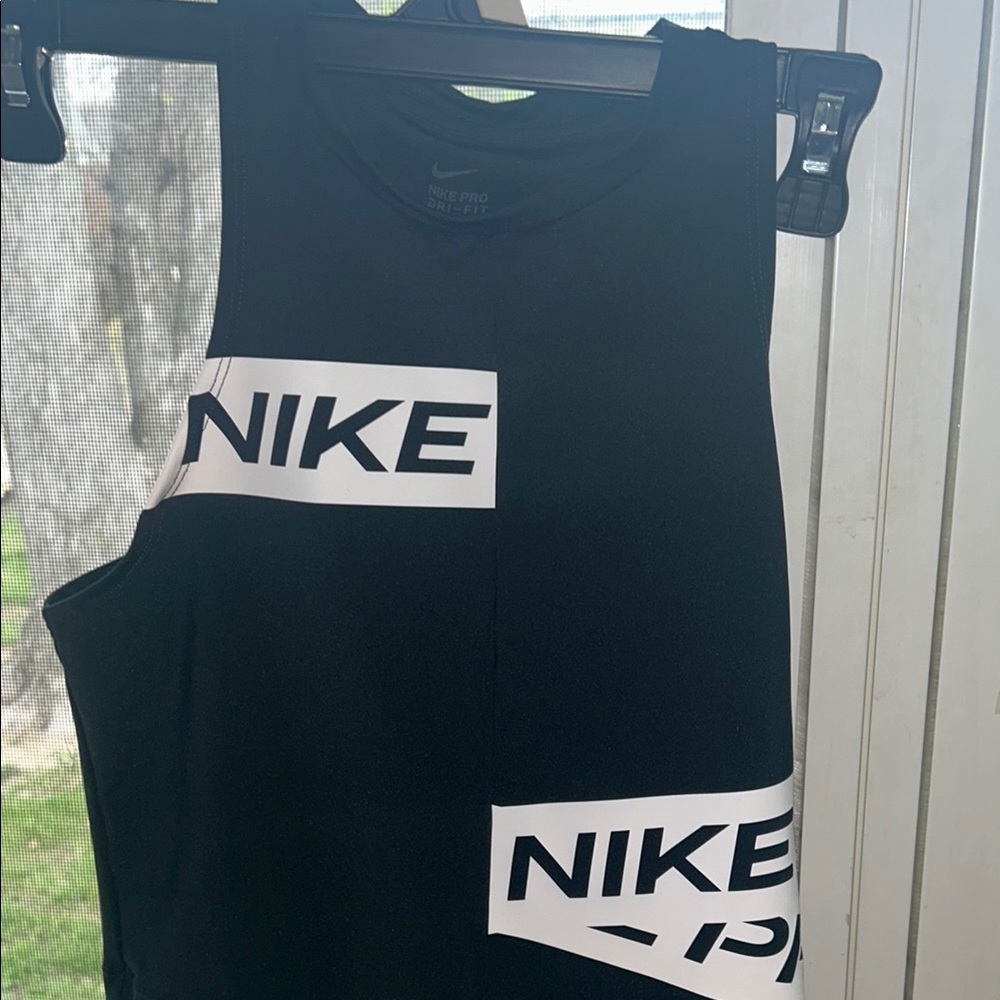 Nike Black and White Athletic Tank Top